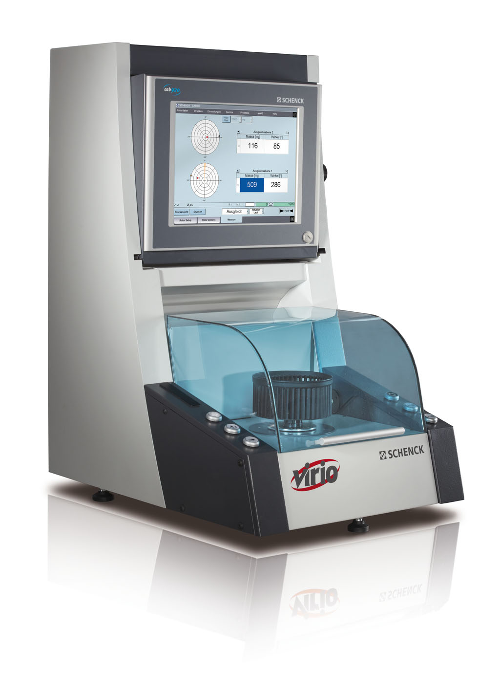 Vertikal-Auswuchtmaschine für Rotoren bis 500 g: Vertical Balancing Machine Virio 05 for rotors up to 500 g